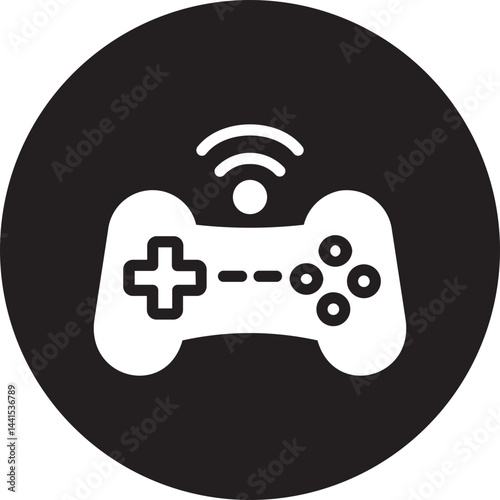 video game glyph icon