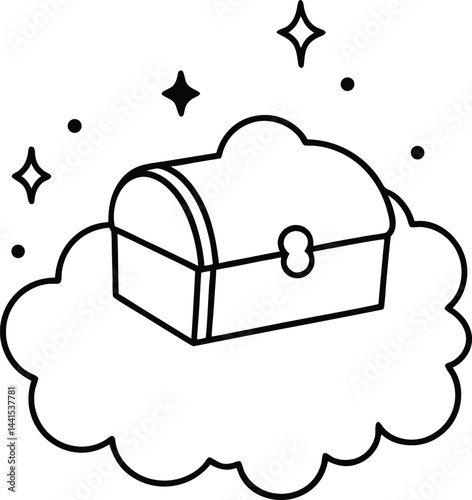 vector illustration of a heart shaped box