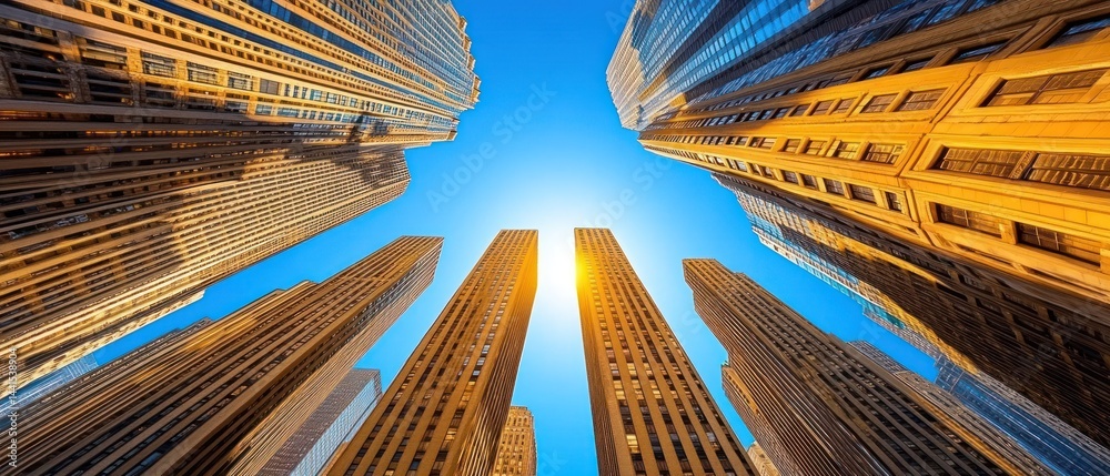 Golden Hour Skyscrapers: A City's Reach for the Sun