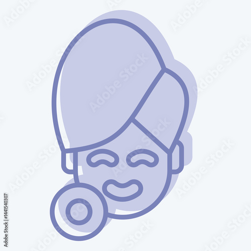 Icon Photo Rejuvenation. related to Cosmetology symbol. two tone style. editable
