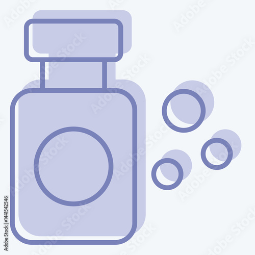 Icon Cosmetic Drug. related to Cosmetology symbol. two tone style. design editable