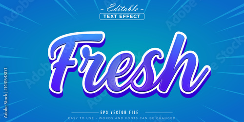 Purple fresh text, editable text effect.