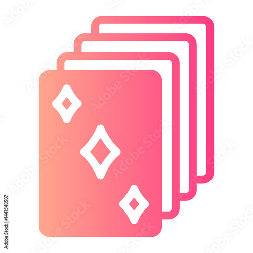 playing cards gradient icon