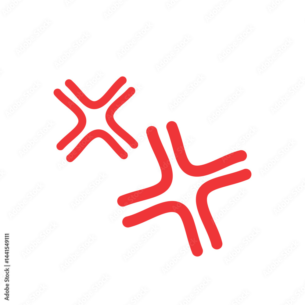 Obraz premium 感情表現 怒りマーク カラー