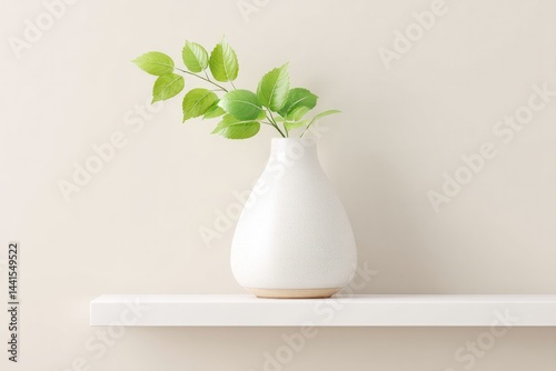 Wallpaper Mural elegant minimalistic vase on simple white shelf ample copy space Torontodigital.ca
