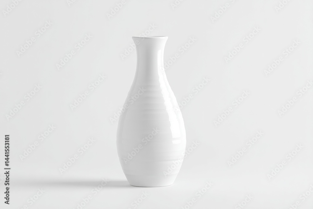 minimalistic elegant vase isolated on pristine white background minimalistic elegant vase isolated on pristine white background
