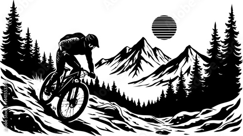 mountain tree Outdoor Adventure  vector bundle