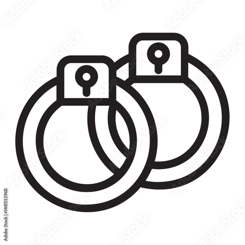 handcuffs line icon