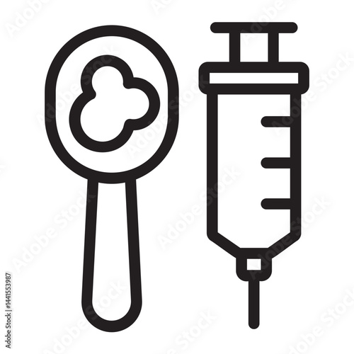 heroin line icon