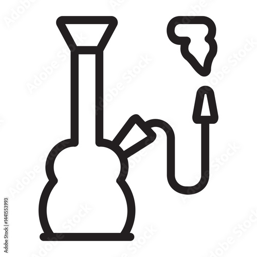 hookah line icon