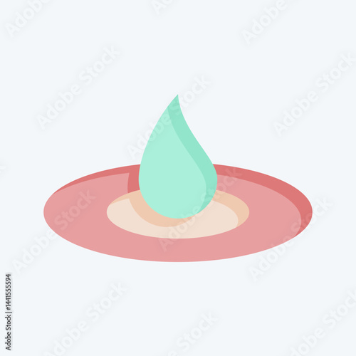Icon Humidification. related to Cosmetology symbol. flat style. design editable