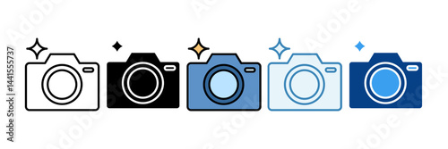 Camera  Icon Set Multiple Style Collection