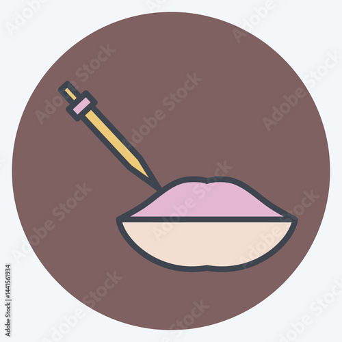 Icon Lip Filler. related to Cosmetology symbol. color mate style. design editable