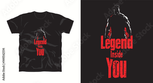 Legend inside you motivational typography t shirt design