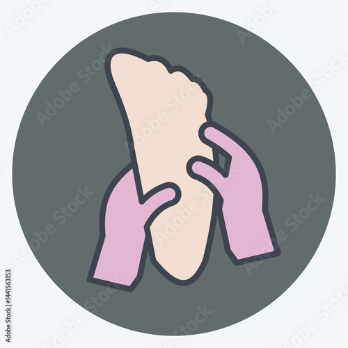 Icon Foot Massage. related to Cosmetology symbol. color mate style. design editable