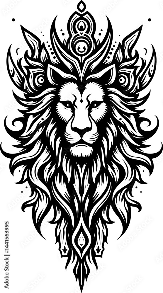 Obraz premium Tribal Tattoo And Ornament Design Vector Bundle