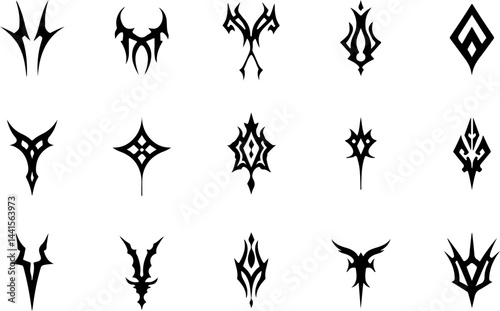 Tribal Tattoo And Ornament Design Vector Bundle
       