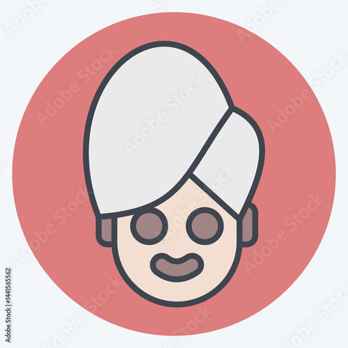 Icon Beauty Treatment. related to Cosmetology symbol. color mate style. design editable