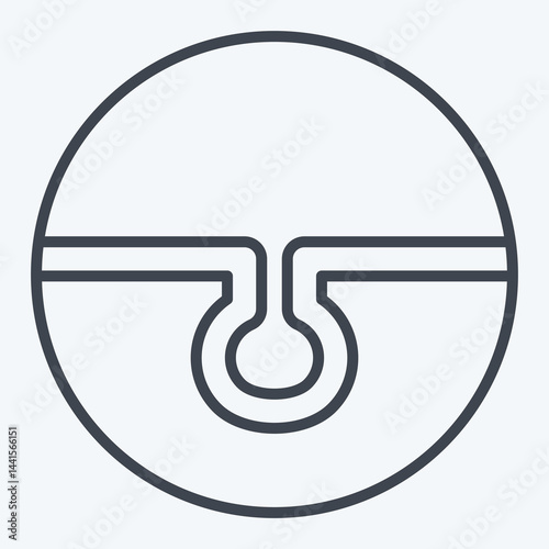 Icon Pore Clearing. related to Cosmetology symbol. line style. design editable
