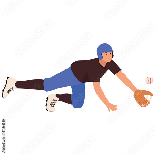 Diving Catch Pose