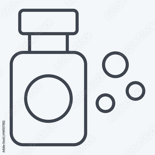 Icon Cosmetic Drug. related to Cosmetology symbol. line style. design editable