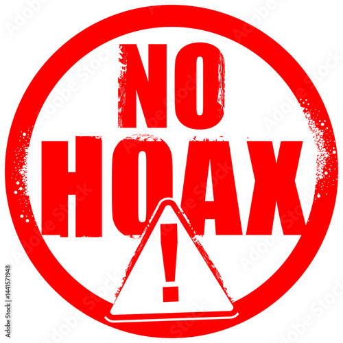 No Hoax, rubber stamp vector
