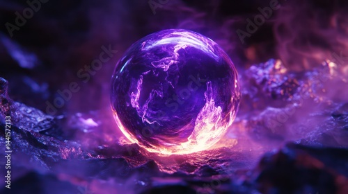 Purple sphere nebula background
