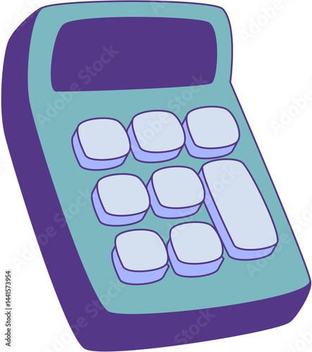 Cartoon Calculator Illustration
