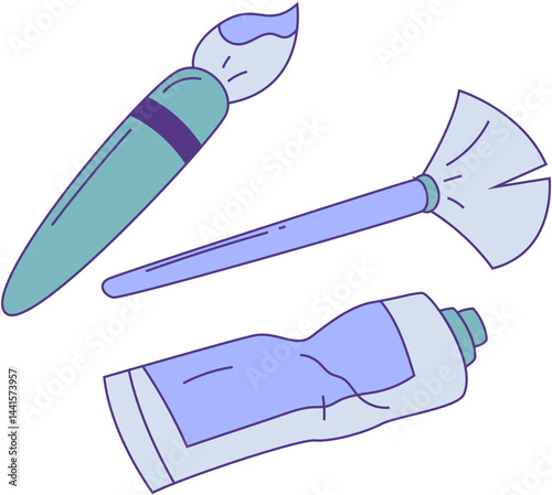 Art Supplies Illustration