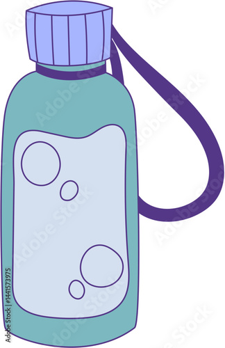 Cartoon Water Bottle Illustration