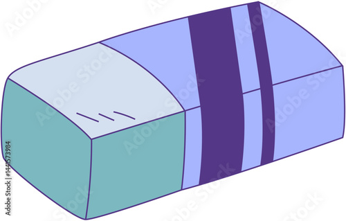 Colorful Rubber Eraser Illustration