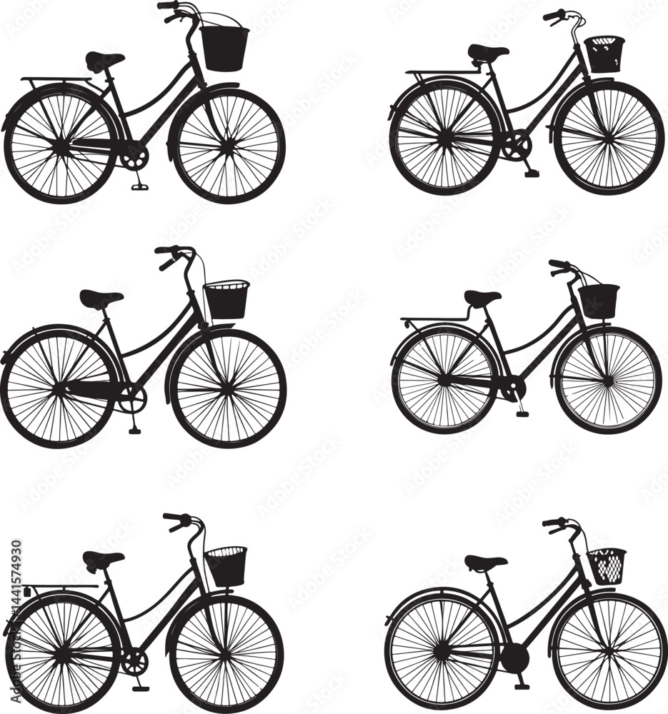 Fototapeta premium set of bicycles