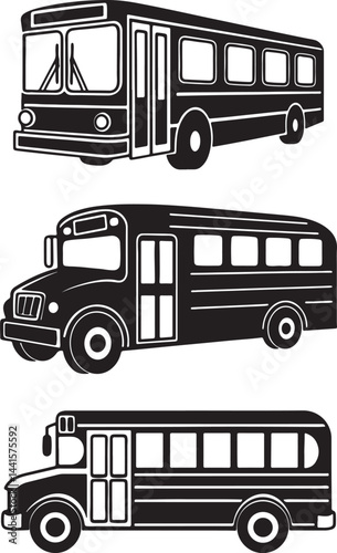 Retro school bus illustration