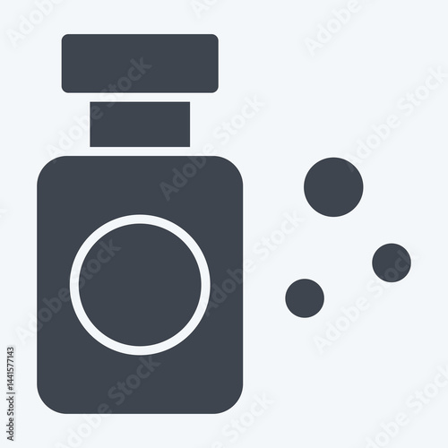Icon Cosmetic Drug. related to Cosmetology symbol. glyph style. design editable
