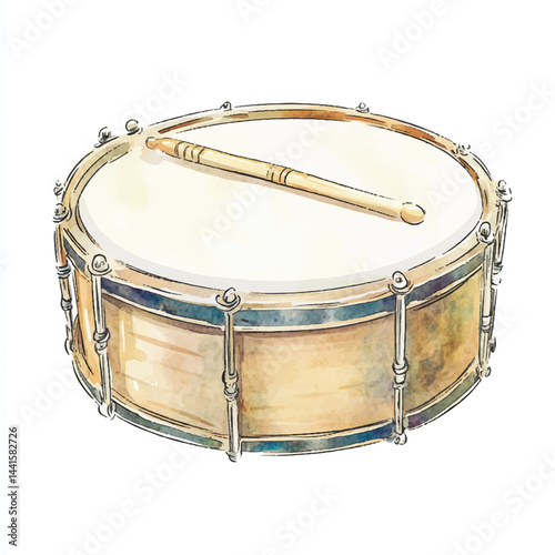 A Drum simple cartoon drawing