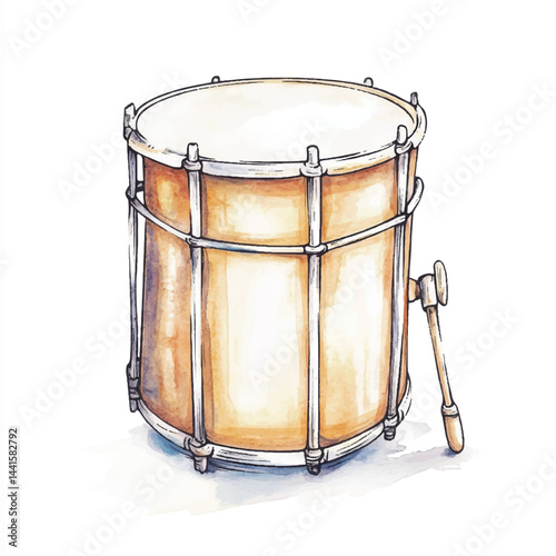 A Drum simple cartoon drawing