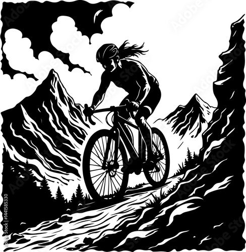 Mountain Bike Adventure Vector