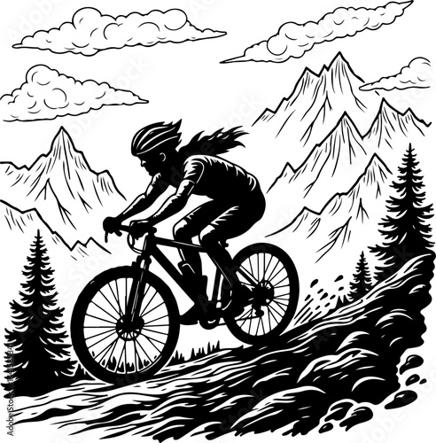 Mountain Bike Adventure Vector