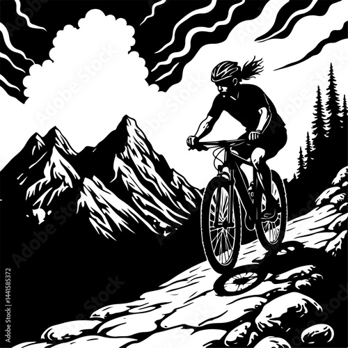 Mountain Bike Adventure Vector