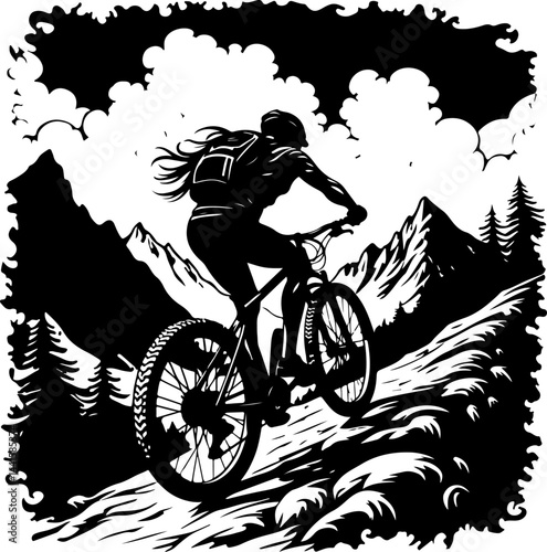 Mountain Bike Adventure Vector