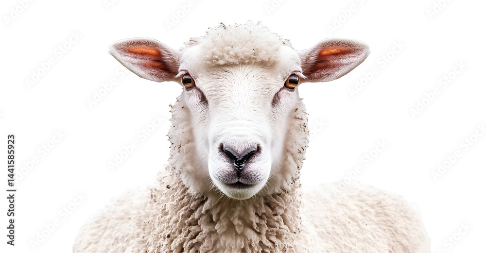 Fototapeta premium Sheep Portrait Realistic Image
