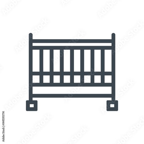 Baby Crib Nursery Icon
