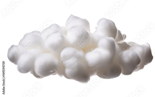 White cotton isolated on white background