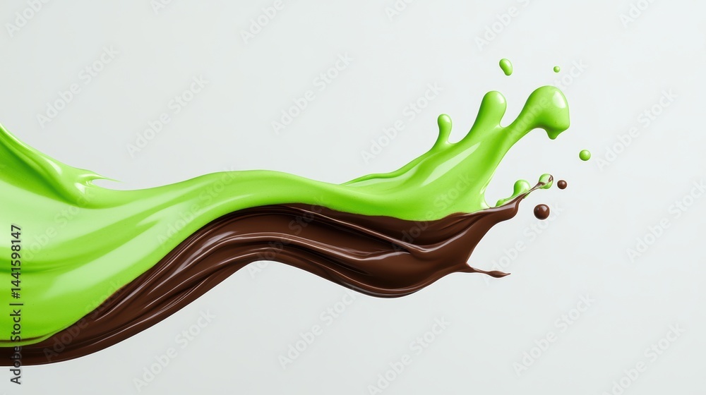 Fototapeta premium Dubai Chocolate Kunafa Pistachio on white background,Dubai Chocolate bar with green kadayif and pistachio spread,popular and viral chocolate 2024,space for text.
