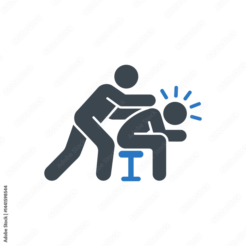 Workplace Massage Therapy Icon Workplace Massage Therapy Icon