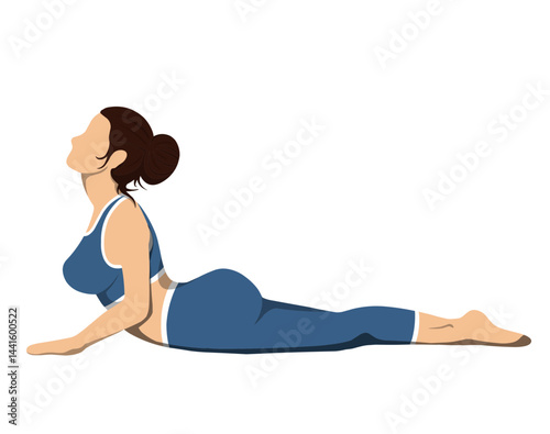 Illustration of woman practicing yoga pose