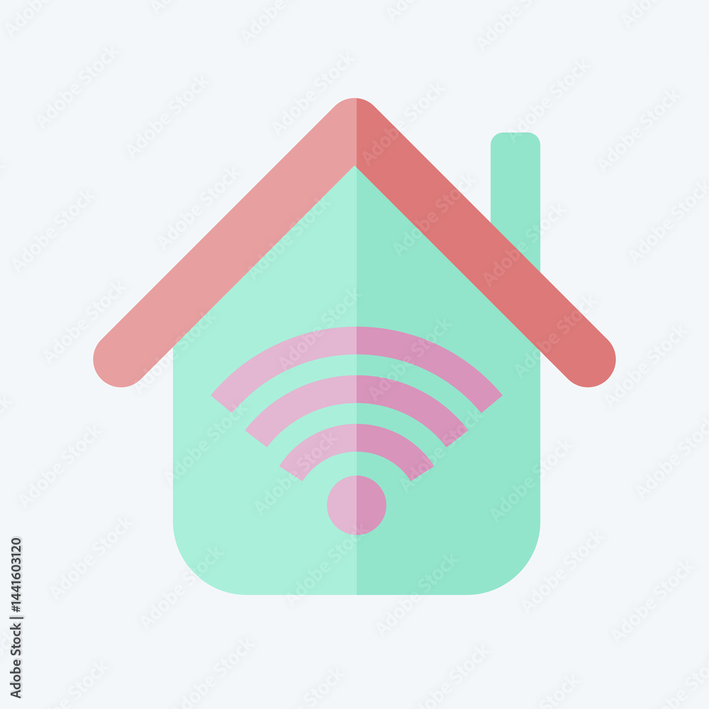 Icon Wifi Wifi. related to Wifi symbol. flat style. design editable Icon Wifi Wifi. related to Wifi symbol. flat style. design editable