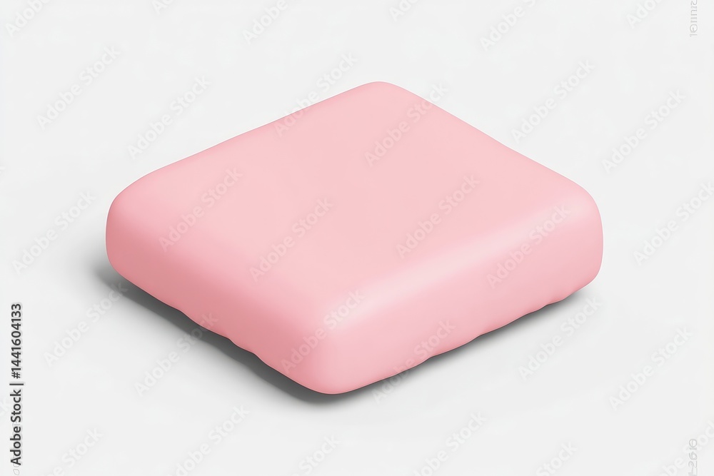 Pink square cushion, soft and modern design Pink square cushion, soft and modern design