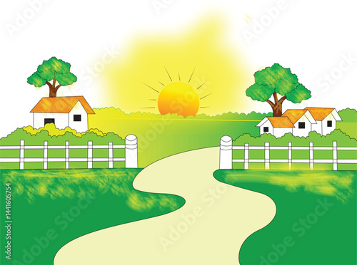 Beautiful Natural scene for kids and adult Art & Illustration