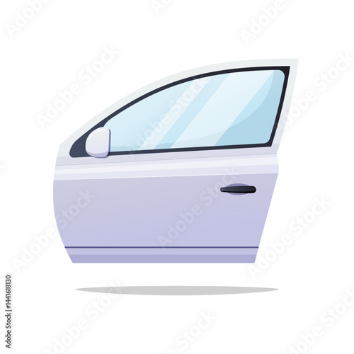 Front car door vector isolated on white background.